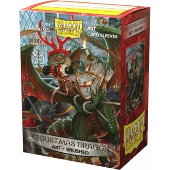 Příslušenství k deskovým hrám Obaly na karty Dragon Shield Art Brushed Sleeves - Christmas Dragon – 100 ks