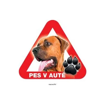 Grel nálepka na plech pozor pes v autě tosa inu