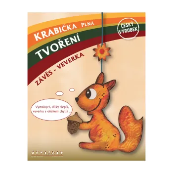 kreativní sada Lepený závěs - Veverka