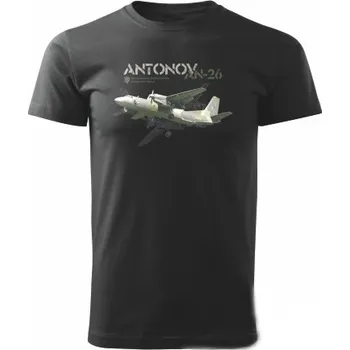 Pánské tričko STRIKER Tričko ANTONOV AN-26 Barva: Černá, Velikost: XL