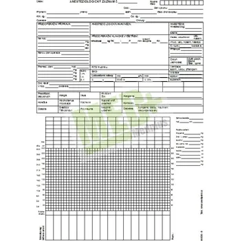 Anesteziologický záznam, 100 ks v balení