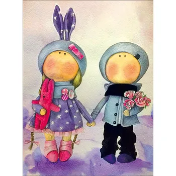 Diamantové malování TSvetnoy TSvetnoy, LE048e, Diamond painting - diamantové malování, 30 x 40 cm, Anna a Mark