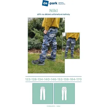 Chlapecké kalhoty Papírový střih - Niki vel.122-170