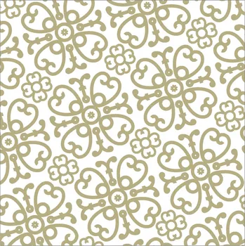 Papírový ubrousek Bílo-zlaté papírové ubrousky Ornament - 33*33 cm (20ks)