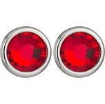 Ocelové náušnice Preciosa Carlyn červené 7235 57