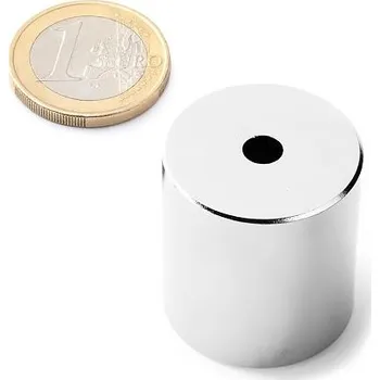 Dekorativní magnet Neodymový kruhový magnet Ø 25/5 mm, v. 27 mm, síla 24 kg