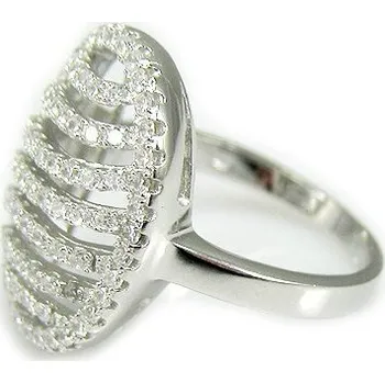 Prsten Stříbrný prsten s čirými kameny