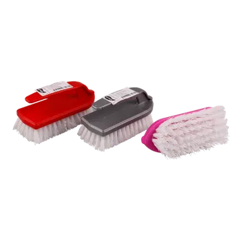 Drátěnka NITEOLA Kartáč ruční 14 cm s držákem typ žehlička [1 ks] - mix barev