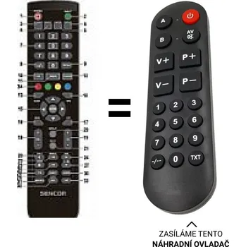 Dálkový ovladač Sencor SLE 3260T náhradní dálkový ovladač pro seniory.