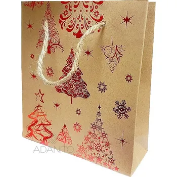 Vánoční papírová dárková taška