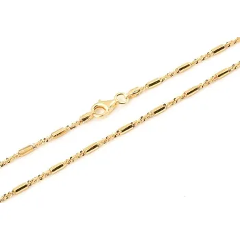 Náhrdelník Stříbrný pozlacený náhrdelník STNAH075F 42cm