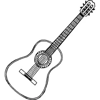 Jedlá dekorace na dort Caketools Vykrajovátka patchwork - kytara 1ks