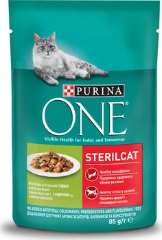 Krmivo pro kočku Purina One Sterilcat Mini filetky s krůtou/ zelené fazolky 85 g