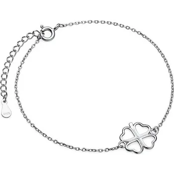 Náramek Stříbrný náramek se čtyřlístkem - Meucci SLB047