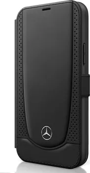 Pouzdro na mobilní telefon Mercedes-Benz Perforated Leather Book pro Apple iPhone 12 mini černé