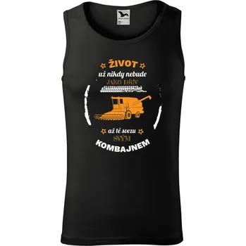 Pánské tílko Pánské tílko Malfini Core Život už nebude jako dřív, až tě svezu svým kombajnem