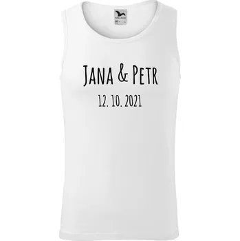 Pánské tílko Pánské tílko Malfini Core Jména a datum písmo 1