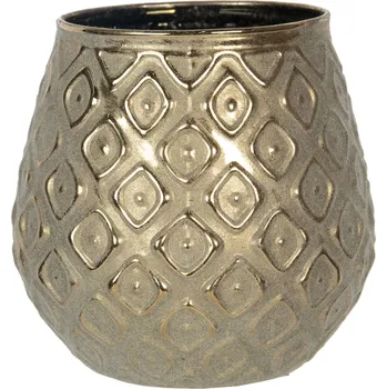 Svícen Kovový zlatý svícen na čajovou svíčku - Ø 10*10 cm