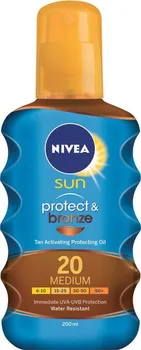 Přípravek na opalování Nivea Sun Protect & Bronze Tan Activating Protcting Oil SPF20 200 ml