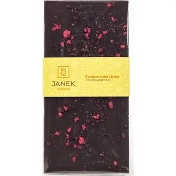 Čokoláda Čokoládovna Janek Hořká čokoláda s malinami a ostružinami 64 % 85 g