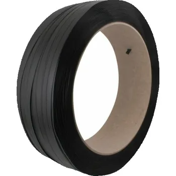 Stahovací páska Vázací páska PP 12*0,7 mm, dutinka 400 mm, černá, 2200 m