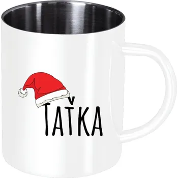 Nerezový hrnek Vánoční čepice - taťka
