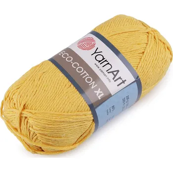 Příze Pletací příze Eco - cotton XL 200 g, barva 10 (764) žlutobéžová tm