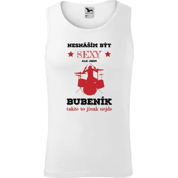 Pánské tílko Pánské tílko Malfini Core Nesnáším být sexy, ale jsem bubeník