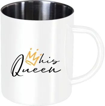 Nerezový hrnek His queen