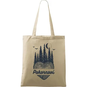 Látková taška Srdce pařez