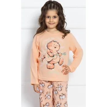 Dívčí pyžamo Dětské pyžamo dlouhé Kocour s kytarou 11-12 let