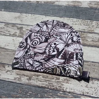 Kojenecká čepice Yháček Rostoucí čepička Yháček, motýli sépie Velikost:: S