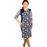 Glara Midi šaty s potiskem květin a 3/4 rukávem 700868