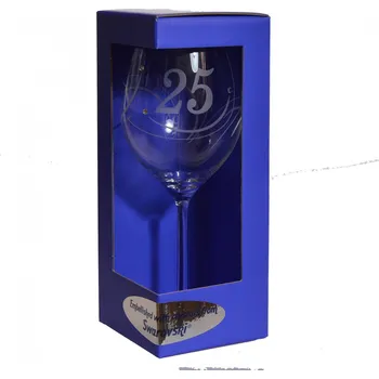 Sklenice Výroční sklenička na víno swarovski - K 25. narozeninám