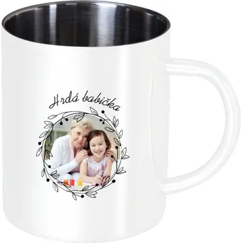 Nerezový hrnek Hrdá babička