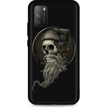 Pouzdro na mobilní telefon Kryt Xiaomi Poco M3 silikon Music Skeleton (obal neboli pouzdro na Xiaomi Poco M3)