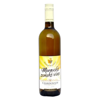 Víno Chardonnay moravské zemské víno 2018 suché (bílé suché víno)