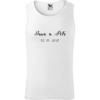 Pánské tílko Pánské tílko Malfini Core Jména a datum písmo 3