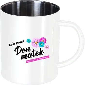 Nerezový hrnek Můj první den matek - květiny