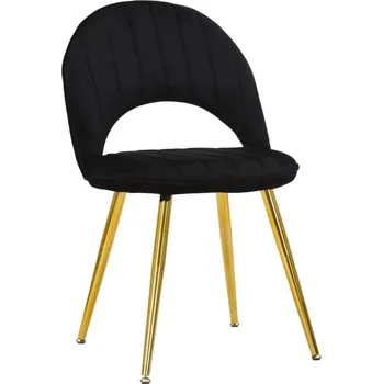 Jídelní židle Set 2 ks jídelních židlí Mauro Ferretti Roga, 52x48x78 cm, černá/zlatá