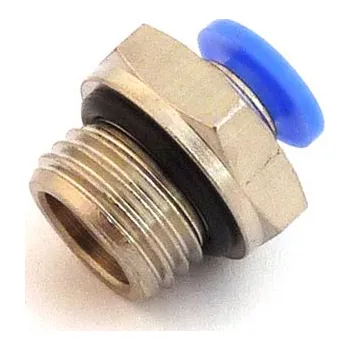 Lepící sada Pneumatická spojka přímá EPC na ∅10mm s vnějším závitem - M10 (Pneumatická nástrčná rychlospojka EPC přímá s vnějším závitem M10 kovová na vzduch pro hadice ∅10mm)