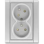 Dvojzásuvka ABB Time 5513F-C02357 08 titanová