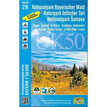 Nationalpark Bayerischer Wald, Naturpark östlicher Teil, Nationalpark Sumava 1:50 000 (UK50-29) - Landesamt für Denkmalpflege Hessen