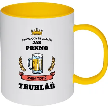 Hrnek 330 ml - plastový Z hospody se vracím - Truhlář