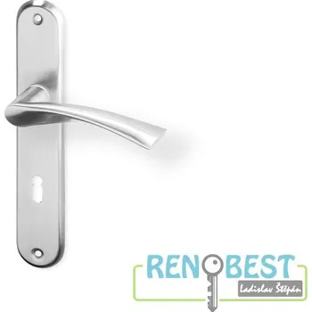 AC-T Dveřní kování EURA OV ECO nerez Rozteč: 90 mm, Provedení: pro klíč - BB, Povrchová úprava: nerez