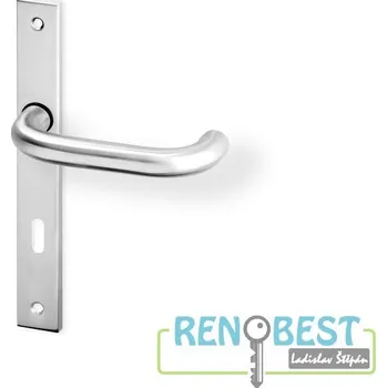 Dveřní kování AC-T Dveřní kování UNA UŠ nerez Rozteč: 90 mm, Provedení: pro vložku - PZ, Povrchová úprava: nerez