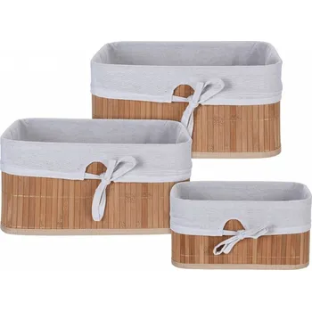 Úložný box Homestyling KO-MA1000020 3 ks přírodní