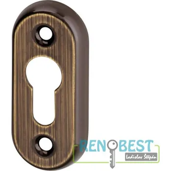 Dveřní kování AC-T Rozeta PZ OV krycí bronz pár