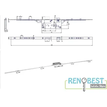 zadlabací zámek HOBES Zámek zadlabací K 160, zádlab 79,5 mm Varianty: K 160