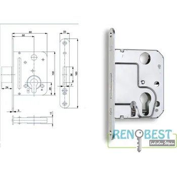 zadlabací zámek HOBES Zámek zadlabací 2634 Varianty: 2634